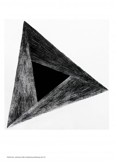 Pantha rhei - samotnia | miedzioryt punktowany | 56x76cm | 2006